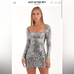 Silver Homecoming Dress Lucy in the Sky